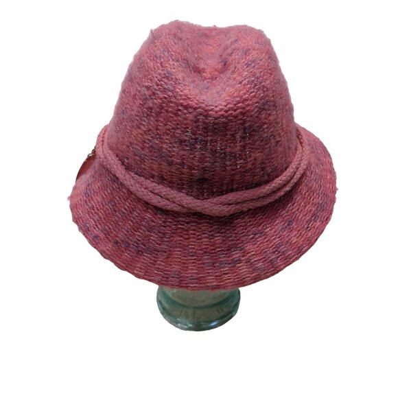 Vintage Jeffrey Lawrence Bentley Hat Wool Blend Italian Pink Slow Fashion - Picture 4 of 9
